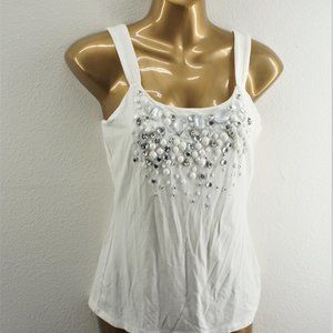 White house black market embellished tank top size XS